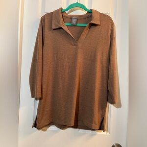 👗 Matty M Chocolate Brown Tunic Top